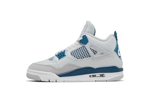 Nike Mens Air Jordan 4 Retro Basketball Shoe, OFF WHITE/MILITARY BLUE-NEUTRAL GREY, 8.5 UK (9.5 US)