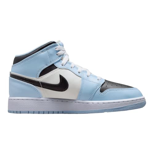 Nike Kids Air Jordan 1 Retro High OG GS Basketball Shoe, Ice Blue/Black Sail-white, 6.5 Big Kid