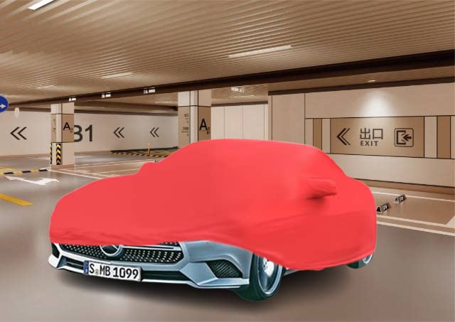 LTDNB Custom Fit Indoor Full Car Cover Dust-Proof Protection Compatible with 2009-2022 Mercedes-Benz SL400 SL450 SL550 SL63 SL65 (Red)