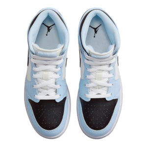 Nike Kids Air Jordan 1 Retro High OG GS Basketball Shoe, Ice Blue/Black Sail-white, 6.5 Big Kid