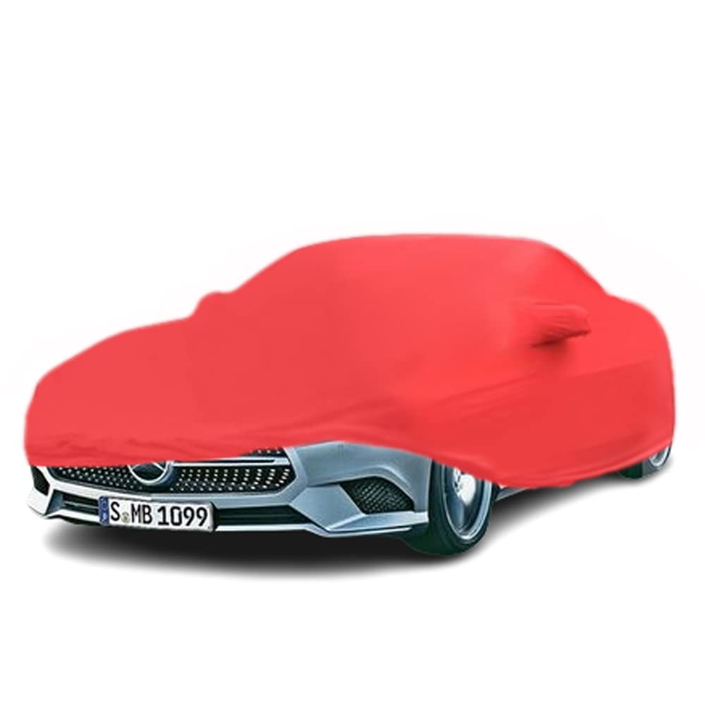 LTDNB Custom Fit Indoor Full Car Cover Dust-Proof Protection Compatible with 2009-2022 Mercedes-Benz SL400 SL450 SL550 SL63 SL65 (Red)