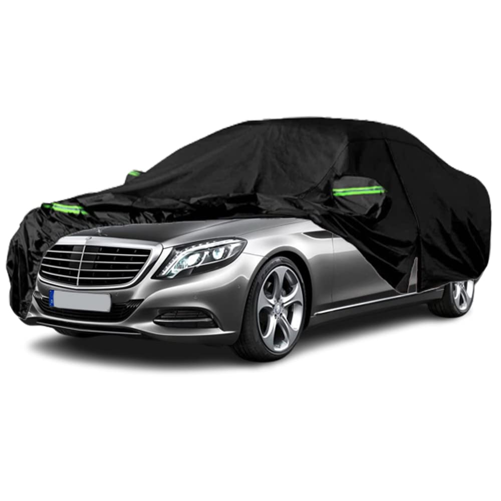 LTDNB Waterproof Car Covers Compatible with 2006-2024 Mercedes Benz S-Class S250 S300 S350 S400 S450, All Weather Custom-fit Car Cover with Zipper Door for Rain Snowproof UV Windproof