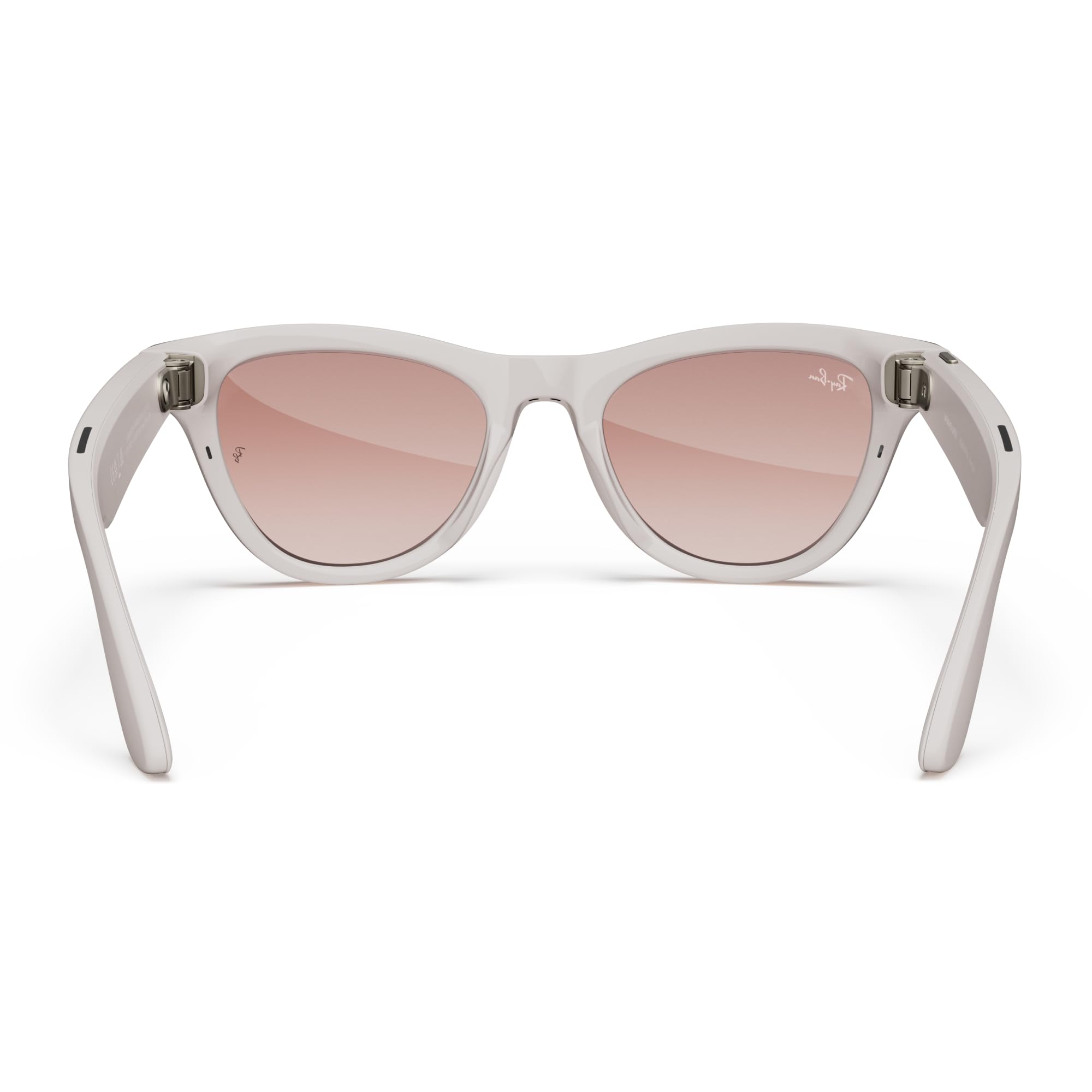 Ray-Ban | Meta Smart Glasses, Skyler, Shiny Chalky Grey / Cinnamon Pink, Regular