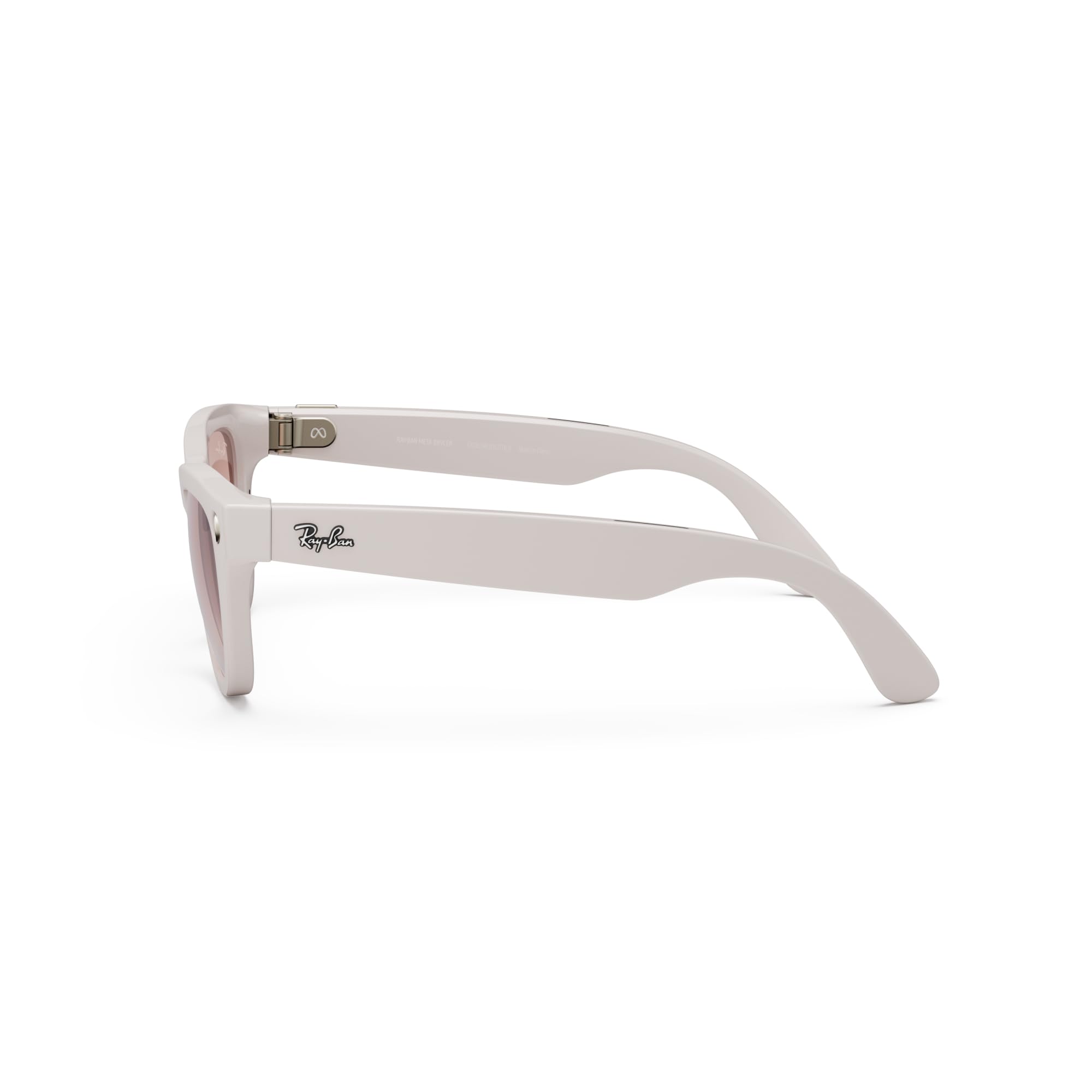 Ray-Ban | Meta Smart Glasses, Skyler, Shiny Chalky Grey / Cinnamon Pink, Regular