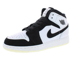 Jordan Boy's Air Jordan 1 Mid SE (Big Kid) White/Black/Multicolor 7 Big Kid M