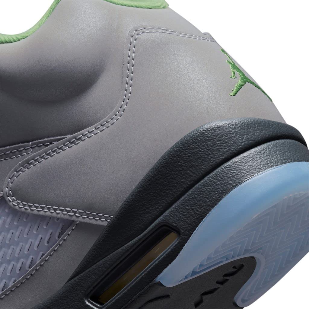 Nike Men's Air Jordan 5 Retro Sneaker, Silver/Green Bean-flint Grey, 10.5