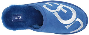 UGG Men's Scuff Logo Slipper, Classic Blue/White, 11