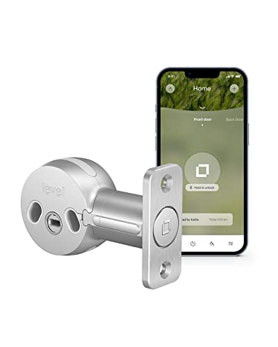 Level Bolt Smart Lock - Smart Deadbolt that Works with Your Existing Lock for Keyless Lock Entry, App-Enabled Bluetooth Lock with Smartphone Access, Compatible with Apple HomeKit