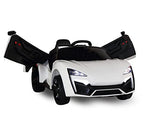 First Drive Lykan Hypersport Style Ride On Electric Car - 12v Power Motorized Kids Cars-White