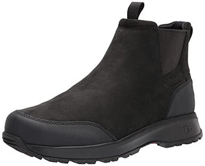 UGG Men's Emmett Chelsea Boot, Black Leather, Size 11