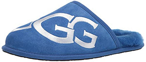 UGG Men's Scuff Logo Slipper, Classic Blue/White, 11