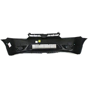 Front Plastic Bumper Cover Fascia for 2006-2008 Honda Civic Coupe DX-G EX LX Si Coupe 06-08. New, Primed and Ready for Paint. with Fog Light Holes. HO1000237 04711SVAA90ZZ 2007