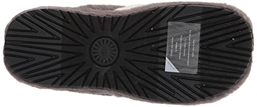 UGG Men's Fluff You Stripes Slipper, Dark Grey Multi, 9