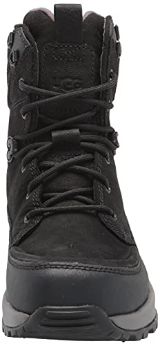 UGG Men's Emmett Boot High Boot, Black Leather, Size 11