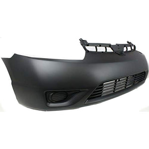 Front Plastic Bumper Cover Fascia for 2006-2008 Honda Civic Coupe DX-G EX LX Si Coupe 06-08. New, Primed and Ready for Paint. with Fog Light Holes. HO1000237 04711SVAA90ZZ 2007