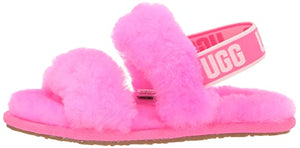 UGG Girls K OH Yeah Slipper, Taffy Pink, 5 Big Kid