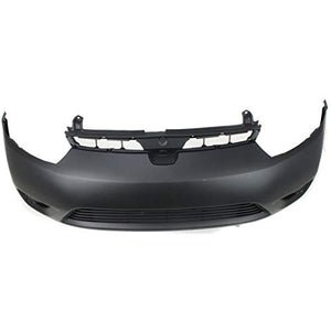 Front Plastic Bumper Cover Fascia for 2006-2008 Honda Civic Coupe DX-G EX LX Si Coupe 06-08. New, Primed and Ready for Paint. with Fog Light Holes. HO1000237 04711SVAA90ZZ 2007