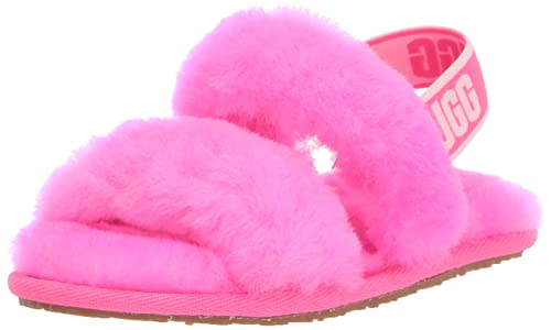 UGG Girls K OH Yeah Slipper, Taffy Pink, 5 Big Kid