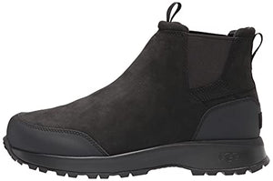 UGG Men's Emmett Chelsea Boot, Black Leather, Size 11