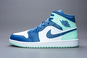 Nike Men's Air Jordan 1 Mid Sneaker, Mystic Navy/Mint Foam-white, 11