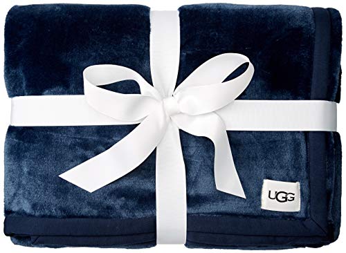 UGG unisex adult Duffield Throw Ii Wearable Blanket, Indigo, One Size US