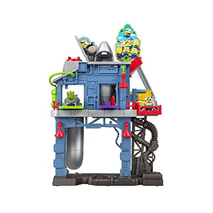 Imaginext Minions The Rise of Gru Gadget Lair Playset with Minion Otto Figure and Toy Rocket for Preschool Kids Ages 3 and Up