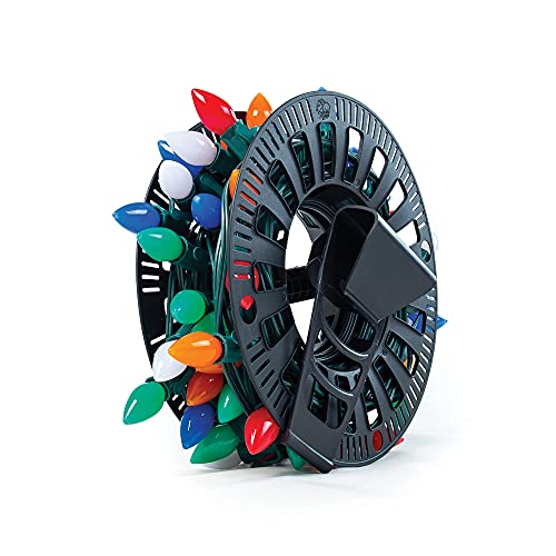 Santa's Bags [Wire and Christmas Lighting Storage Bag] - Install N Store Light Storage Reels and Wire Spool - Includes 3 Spools, a Hanging Hook, and a Zipper Bag