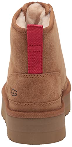 UGG Women's Neumel Platform Zip Fashion Boot, Chestnut, 8