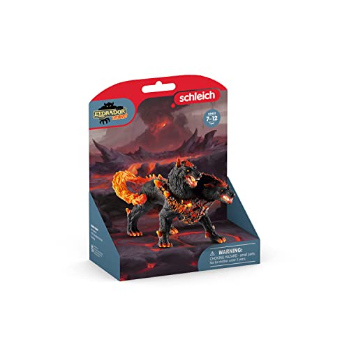 Schleich Eldrador Creatures, Lava Monster Mythical Creatures Toys for Kids, Hellhound Action Figure, Ages 7+