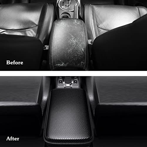 SUHU Auto Center Console Cover Pad Universal Fit for Most Vehicle/SUV/Truck/Car, Waterproof Car Armrest Cover Protector, Car Armrest Seat Box Cover(Black)