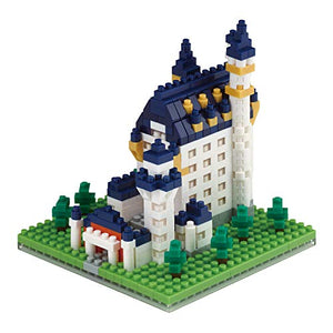 nanoblock - Neuschwanstein Castle [World Famous Buildings], Nanoblock Sight to See Series Building Kit, 500, (NBH_198)