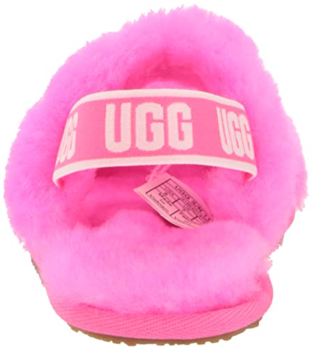 UGG Girls K OH Yeah Slipper, Taffy Pink, 5 Big Kid