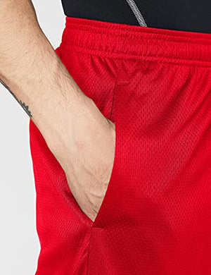 Under Armour Men's Tech Mesh Shorts , Red (600)/Black, Large