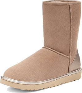 UGG Women's Classic Short Shine Fashion Boot, Beachwood, 8