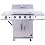 Char-Broil 463354021 Performance 4-Burner Cabinet Style Liquid Propane Gas Grill, Stainless Steel