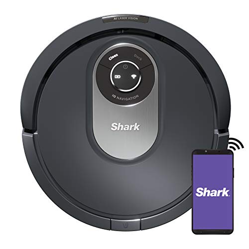 Shark RV2001 AI Robot Vacuum with LIDAR Navigation, Home Mapping, Perfect for Pet Hair, Works with Alexa, Wi-Fi Connected, Gray/Silver