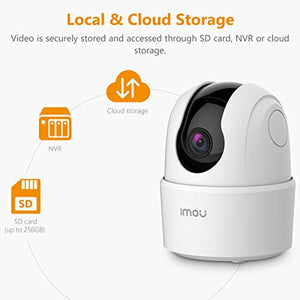 Indoor Security Camera 1080p WiFi Camera (2.4G Only) 360 Degree Home Camera with App, Night Vision, 2-Way Audio, Human Detection, Motion Tracking, Sound Detection, Local & Cloud Storage