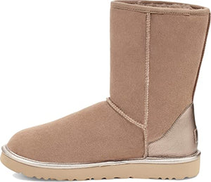 UGG Women's Classic Short Shine Fashion Boot, Beachwood, 8