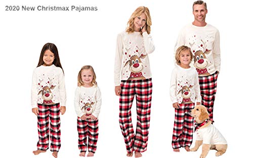 Family Matching Christmas Pajamas Set, Cute Elk Sleepwear for Boys Girls Dad Mum (Dad, Large, l)