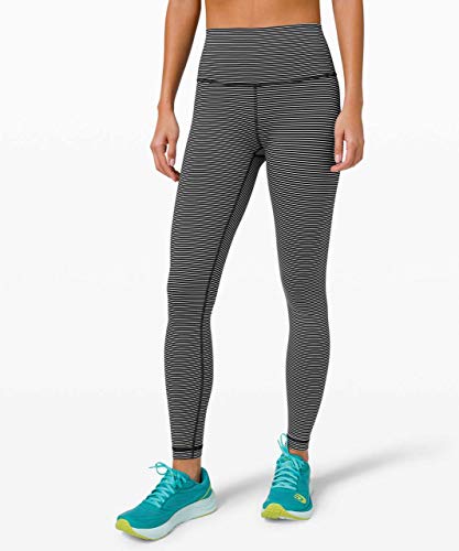 LULULEMON Wunder Under Hi-Rise Tight 28" (Hype Stripe Black White, 12)