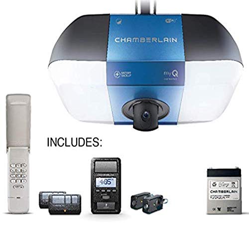 Chamberlain B6765 Secure View Video Smart Garage Opener, Blue