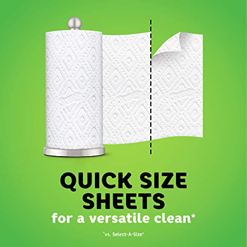 Bounty Quick-Size Paper Towels, White, 16 Family Rolls = 40 Regular Rolls