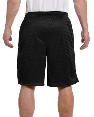 Champion Men's Long Mesh Short With Pockets,Black,LARGE