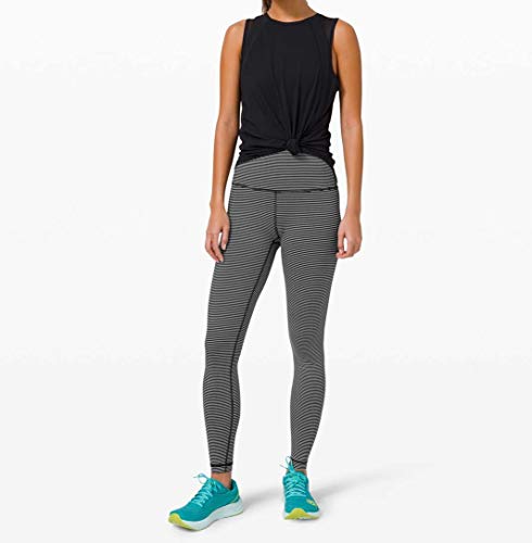 LULULEMON Wunder Under Hi-Rise Tight 28" (Hype Stripe Black White, 12)