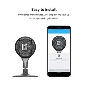 Google Nest Cam Indoor - 1st Generation - Wired Indoor Camera - Control with Your Phone and Get Mobile Alerts - Surveillance Camera with 24/7 Live Video and Night Vision