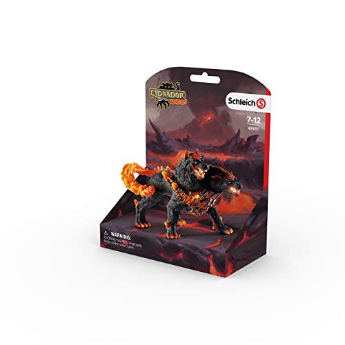 Schleich Eldrador Creatures, Lava Monster Mythical Creatures Toys for Kids, Hellhound Action Figure, Ages 7+