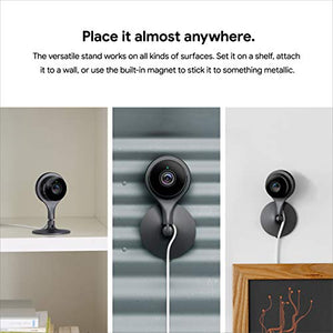 Google Nest Cam Indoor - 1st Generation - Wired Indoor Camera - Control with Your Phone and Get Mobile Alerts - Surveillance Camera with 24/7 Live Video and Night Vision