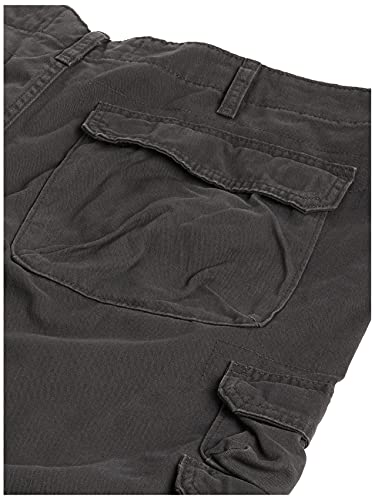 Wrangler Authentics mens Premium Twill cargo shorts, Anthracite Twill, 34 US