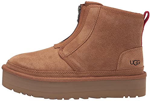 UGG Women's Neumel Platform Zip Fashion Boot, Chestnut, 8