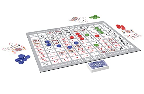 SEQUENCE- Original SEQUENCE Game with Folding Board, Cards and Chips by Jax ( Packaging may Vary ) White, 10.3" x 8.1" x 2.31"